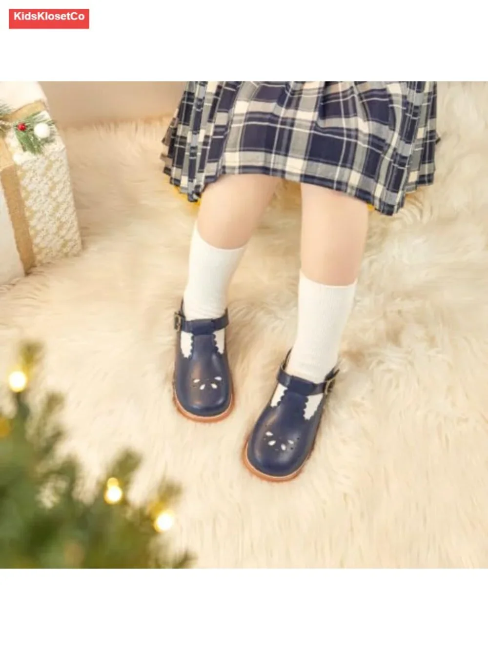 Toddler Girls Mary Jane Dress Shoes Non-Slip Ballet Flats Microfiber T-Strap